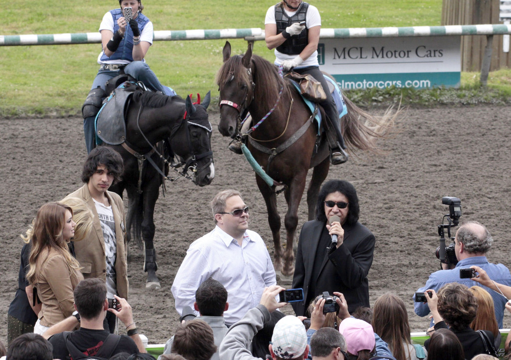 Gene Simmons at Horse Race